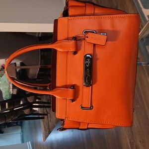 Coach Swagger 27  Carryall Orange Leather Satchel